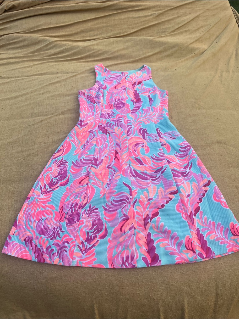 Lilly Pulitzer Love Birds Cove Brightly Colored Tank Dress Size Small
